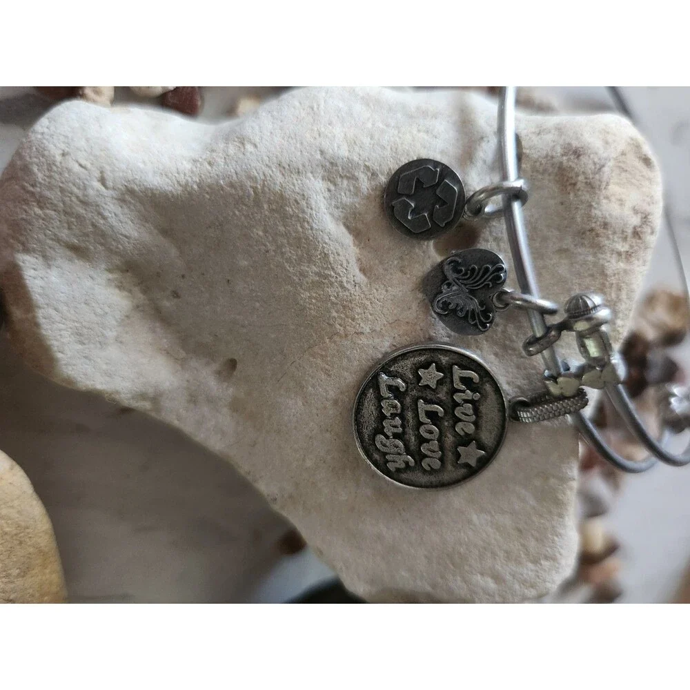Angelica Bangel Bracelet. Live Love Laugh Inspirational Dangly Bracelet. Gift